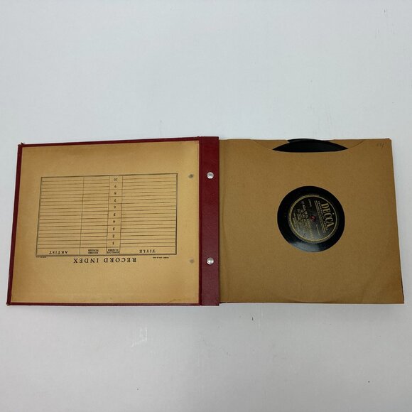 Vintage 78 RPM Record Album Book w/ 10 Shellac Discs Red Embossed VG ENGLISH - Picture 3 of 13